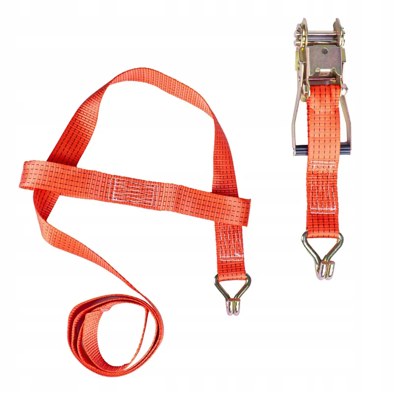 Pas transportowy z napinaczem i szelką 5T 5000kg 50mm 3m AMIO-03317 Zwrot pieniędzy