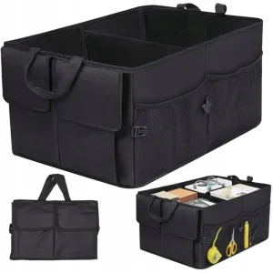 TORBA ORGANIZER BAGAŻNIKA SAMOCHODU AUTA KUFER XL CZARNA USZTYWNIONY Ekspresowa dostawa