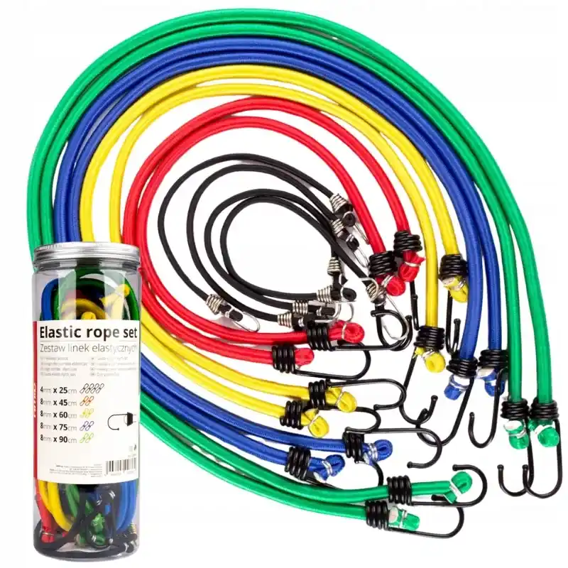 Elastyczne linki gumowe gumy bagażowe haczyki 12 sztuk zestaw Kup teraz