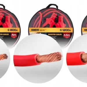 MOCNE Kable przewody rozruchowe GRUBE długie 4,5m 1200A Humberg Oryginalny