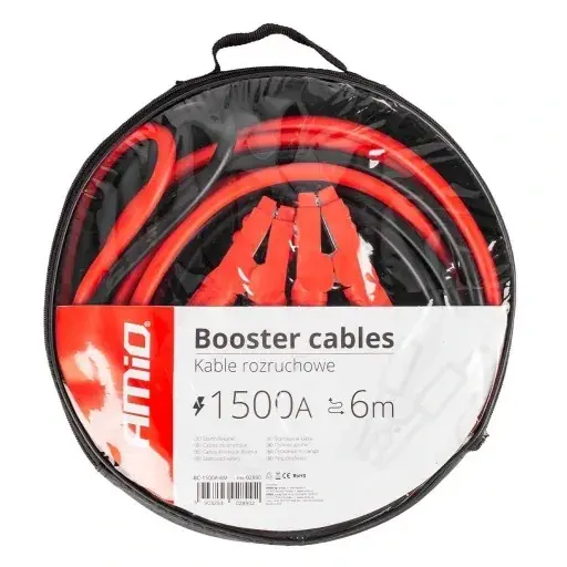 Autentyczny Kable przewody rozruchowe 1500A 6m +etui JEST MOC! SAMOCHÓD AUTO