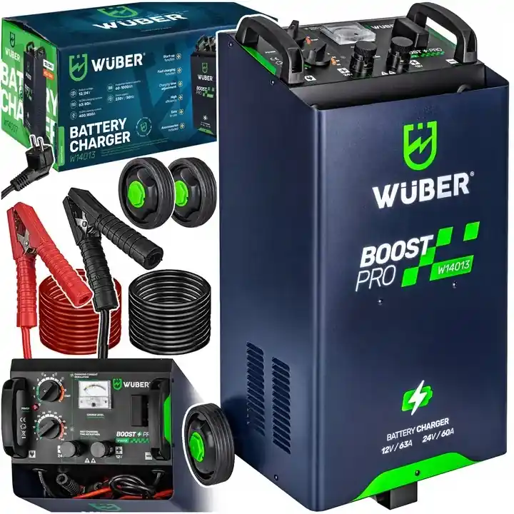 Tylko dziś PROSTOWNIK AKUMULATOROWY 63A Z ROZRUCHEM 850A SAMOCHODOWY 12V/24V WUBER