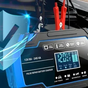 Premium Prostownik AUTOMATYCZNY SAMOCHODOWY FUNKCJA NAPRAWY DO AKUMULATORÓW 12V 24V