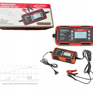 Prostownik WELDMAN CHARGER 90 LCD WET/MF/CA/EFB/GEL/AGM/LiFePO4 12/24V Ekspresowa dostawa