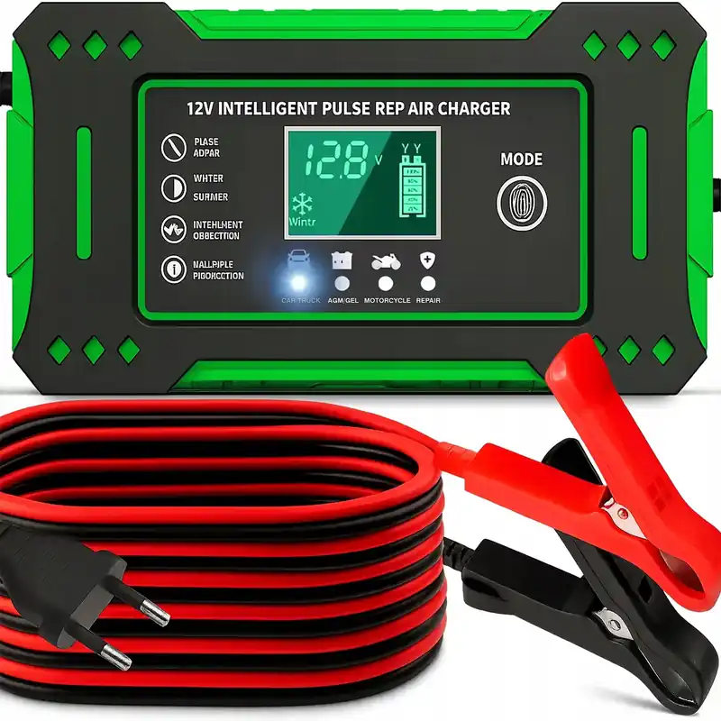 Autentyczny Prostownik SAMOCHODOWY AUTOMATYCZNY Z FUNKCJĄ NAPRAWY AKUMULATORÓW 12V