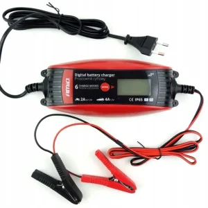 Prostownik elektroniczny 6/12V 4A z woltomierzem LCD Oryginalny