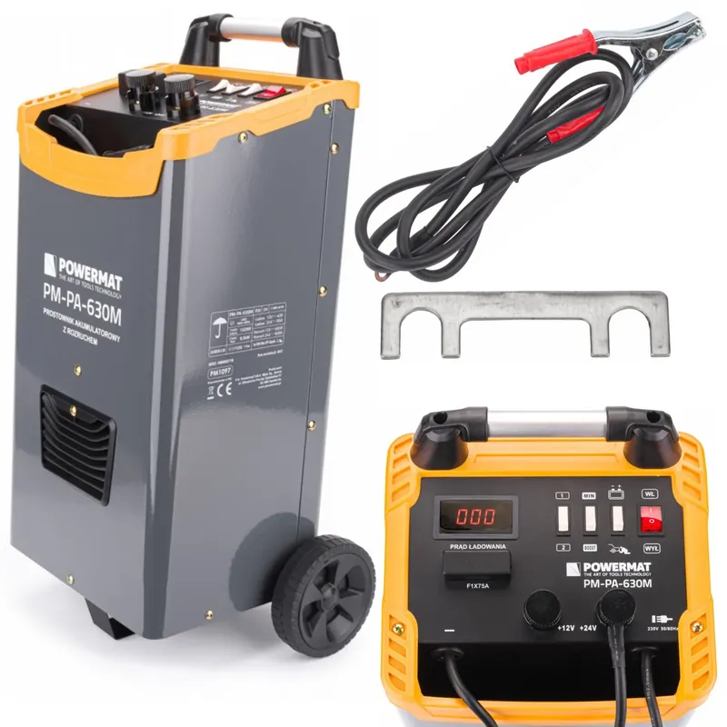 PROSTOWNIK AKUMULATOROWY Z ROZRUCHEM 600A 12/24V DO BUSA TIRA Ciągnika LCD Ekspresowa dostawa