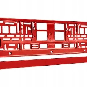 Promocja Ramka na tablicę rejestracyjną metalizowana, czerwona