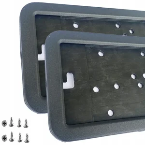 Ramki Na Tablice Rejestracyjne Stalowe Nierdzewne Mocne Czarne Matowe 2Szt Niska cena