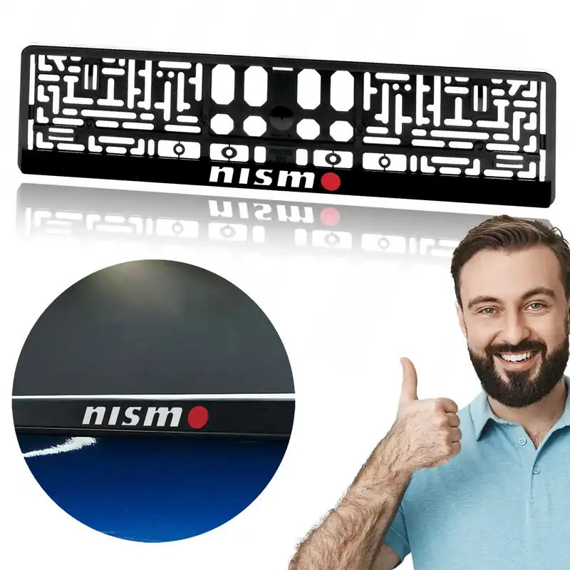 Ekspresowa dostawa 2 x Ramka na Tablicę Rejestracyjną do Twojego Samochodu LOGO NISSAN 2