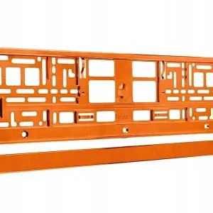 Ramka na tablicę rejestracyjną metalizowana, pomarańczowa Promocja