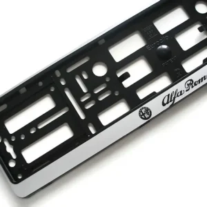 Kup teraz Ramka srebrna nie chrom ALFA ROMEO zawiasowa rejestracyjna ramki podkładki