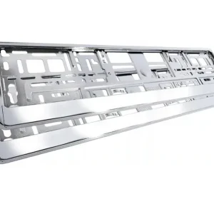 Wysoka jakość RAMKI POD TABLICE REJESTRACYJNA CHROM ZESTAW RAMEK SAMOCHODOWYCH 2 SZT