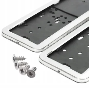 Wysoka jakość Ramki pod tablicę rejestracyjną chrom chromowane nierdzewne inox 2 szt.