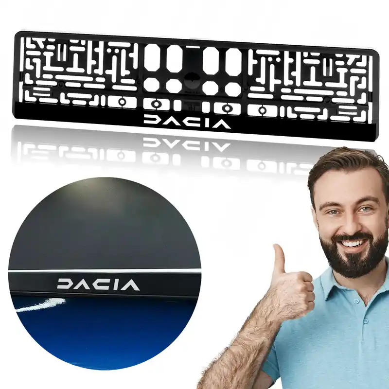2 x Ramka na Tablicę Rejestracyjną do Twojego Samochodu LOGO DACIA 2 Ekspresowa dostawa