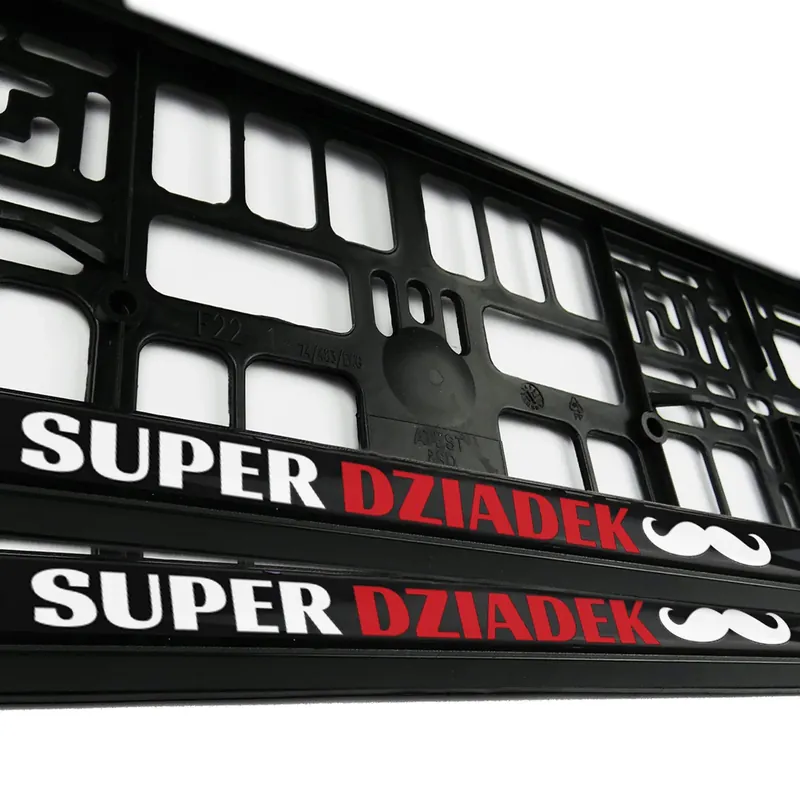 2 ŻELOWE RAMKI na tablice rejestracyjne oryginalny PREZENT na DZIEŃ DZIADKA Niska cena