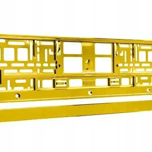 Ramka na tablicę rejestracyjną metalizowana, złota Darmowa dostawa