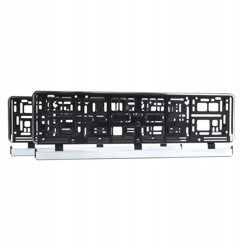 Szybka dostawa 2x RAMKA TABLICY REJESTRACYJNEJ - SREBRNA