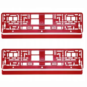 Darmowa dostawa Ramki pod Tablice Rejestracyjne Ramka do Tablic Rejestracyjna 2X czerwona