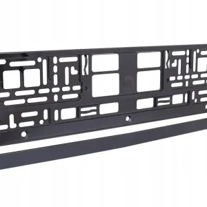 Premium Ramka na tablicę rejestracyjną metalizowana czarna SAMOCHODOWA