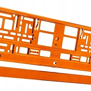 RAMKA NA TABLICĘ REJESTRACYJNĄ POMARAŃCZOWA G0D67 Darmowa dostawa
