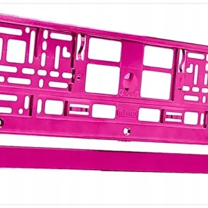Nowość U7Y59 RAMKA NA TABLICĘ REJESTRACYJNĄ METALIZOWANA RÓŻOWA 87184