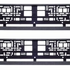 Oryginalny Ramka na tablicę rejestracyjną czarna z obwódką CARBON zestaw 2szt