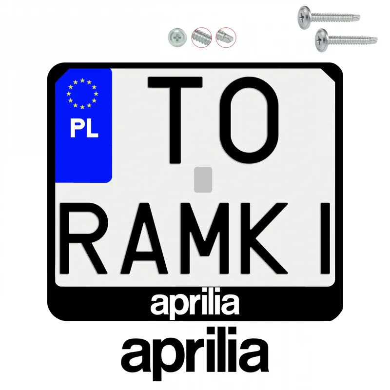 Ramka pod tablice rejestracyjne APRILIA motocykl napis ramki do tablic moto Oferta limitowana