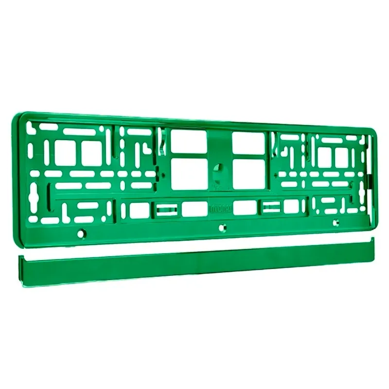 Oryginalny Ramka na tablicę rejestr metalizowana, zielona