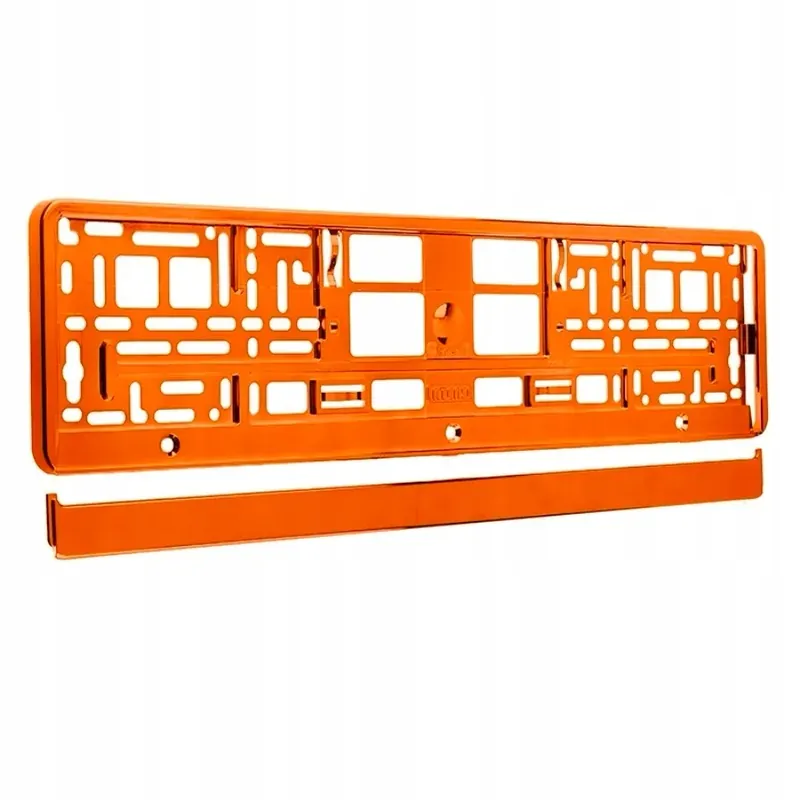 Ramka na tablicę rejest. metal., pomarańczowa Oryginalny