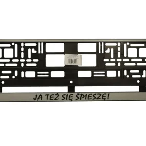 Popularny PODKŁADKA TABLICY DWUCZĘŚCIOWA /JA TEŻ SIĘ ŚPIESZĘ!/ RAMKA REJESTRACYJNEJ