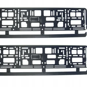 Popularny RAMKA POD TABLICĘ REJESTRACYJNĄ CZARNA 2szt ZESTAW RAMEK RAMKI CZARNE 2szt.