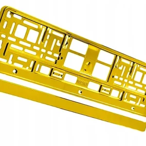 Oferta limitowana RAMKA NA TABLICĘ REJESTRACYJNĄ METALIZOWANA ZŁOTA A1W30