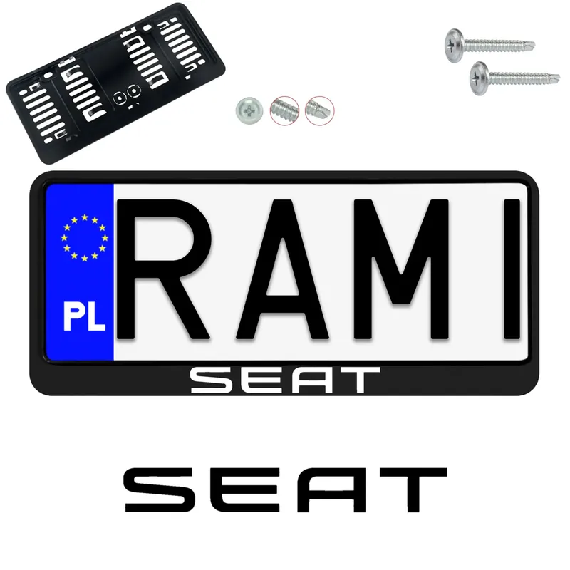 Wyprzedaż Ramki ramka tablic SEAT 1 szt. napis USA JDM ramki pod tablice rejestracyjn