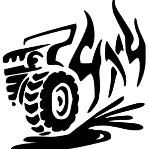 JEEP 4X4 wlepa naklejka rozmiary kolory kolor: Czarny, rozmiar w cm: 10 Oferta limitowana