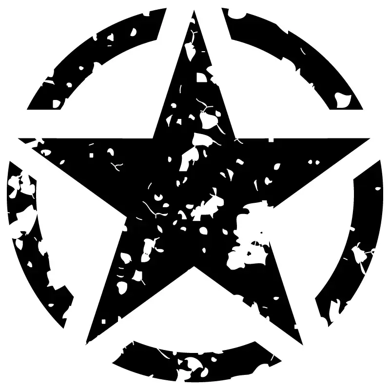 Darmowa dostawa JEEP gwiazda wlepa naklejka rozmiary kolory kolor: Czarny, rozmiar w cm: 40