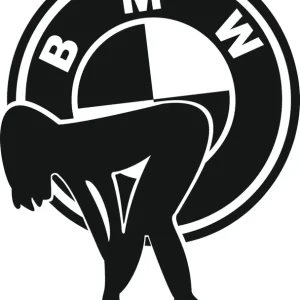 Darmowa dostawa BMW panienka wlepa naklejka rozmiary kolor: Czarny, rozmiar w cm: 40X52,5