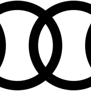 AUDI logo wlepa naklejka rozmiary kolor: Czarny, rozmiar w cm: 50X17 Autentyczny