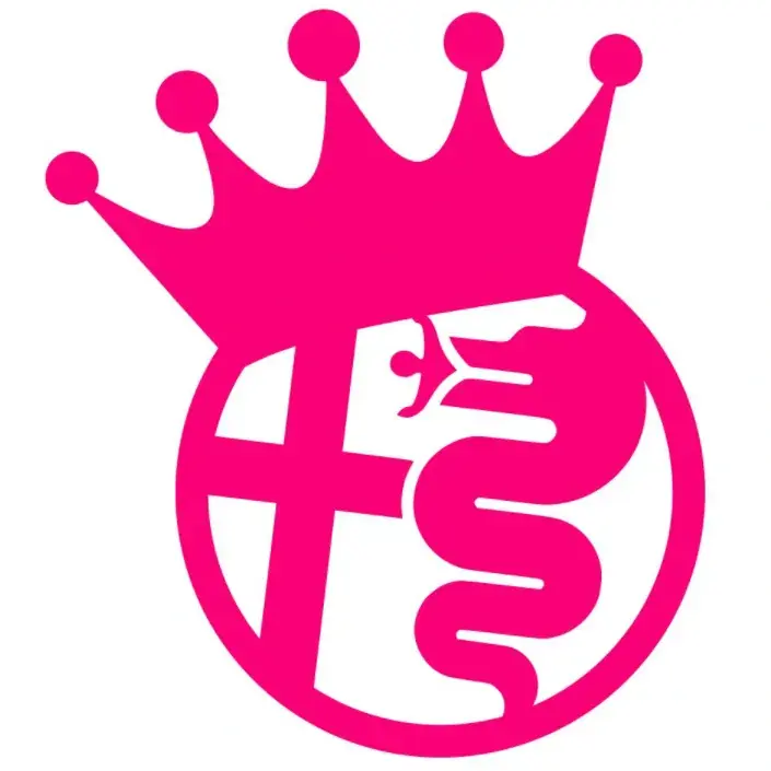 Wyprzedaż ALFA ROMEO king KRÓL wlepa naklejka kolory kolor: Czarny, rozmiar w cm: 30X