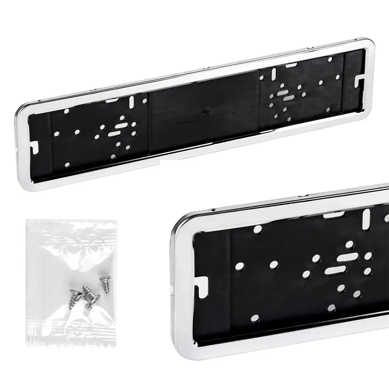 RAMKA TABLICY REJESTRACYJNEJ NIERDZEWNA METAL CHROM JEDNORZĘDOWA STANDARD Autentyczny