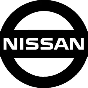 Tani NISSAN logo pełne wlepa naklejka rozmiary rozmiar w cm: 30X25