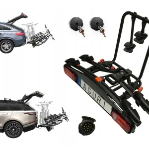 Bagażnik uchwyt rowerowy hak AGURI ACTIVE BIKE 2 rowery uchylany 13-pin Oferta limitowana