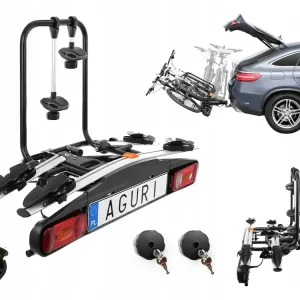 Kup teraz Bagażnik uchwyt rowerowy na hak AGURI ACTIVE BIKE 2 ROWERY UCHYLANY 13-pin