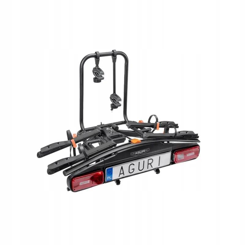 Bagażnik rowerowy platforma rowerowa hak 2 rowery AGURI ACTIVE E-BIKE BLACK Zwrot pieniędzy