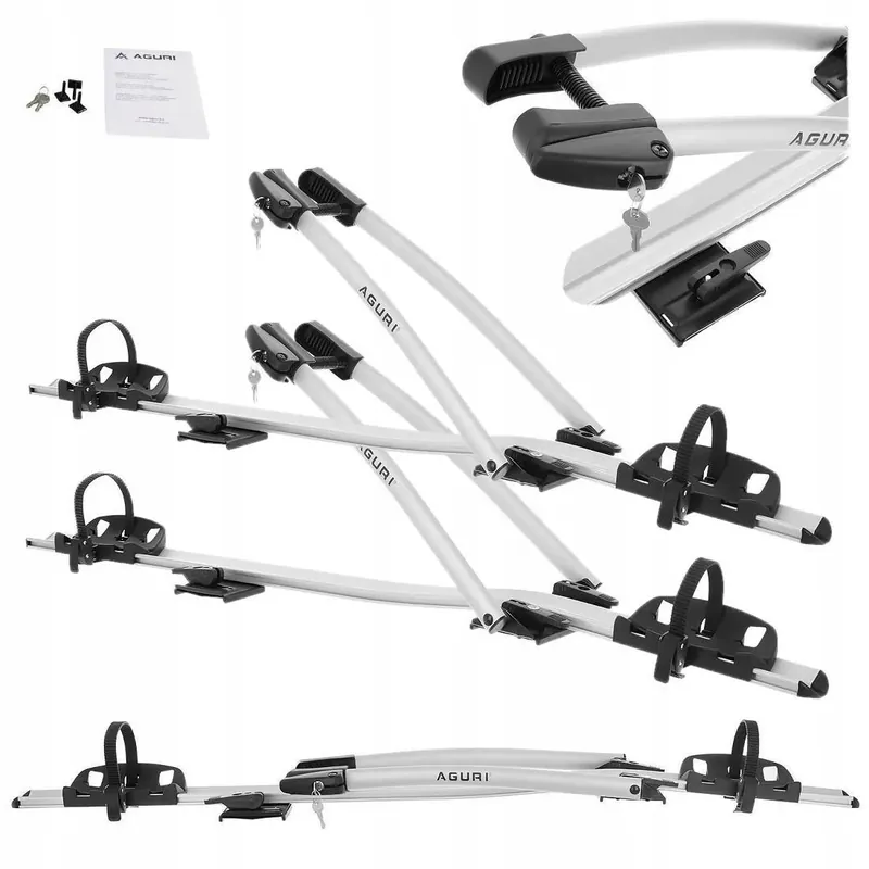 2 X Uchwyt bagażnik rowerowy na dach AGURI ACUDA Tylko dziś