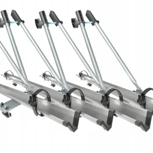 Bagażnik uchwyt rowerowy na dach AMOS aluminiowy srebrny na cztery rowery Rabat