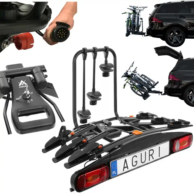 Platforma rowerowa uchwyt na 3 rowery AGURI Active Bike 3 Black Zamów teraz