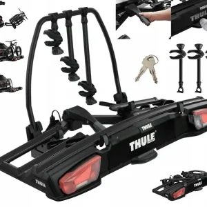 Premium BAGAŻNIK Uchwyt ROWEROWY na hak THULE VeloSpace XT 3 939 Black 3 Rowery