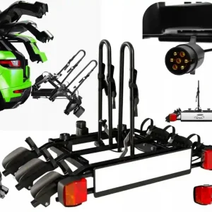 BAGAŻNIK ROWEROWY NA HAK PLATFORMA ROWEROWA DO 75kg 7PIN UCHYLANY ZAMYKANY Tylko dziś