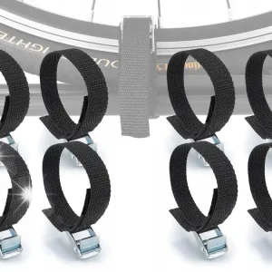 Wysoka jakość Pasek zaciskowy mocujący koło roweru z podkładką ochronną na obręcz - 8 szt